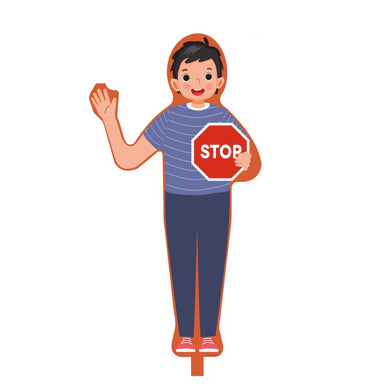 Personnage de signalisation en PEHD - 155 × 75 cm, ép. 5 cm, chantiers et passages à risque