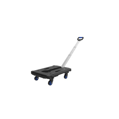 Plateau roulant 136 kg avec poignée télescopique et roues repliables – 600×450 mm