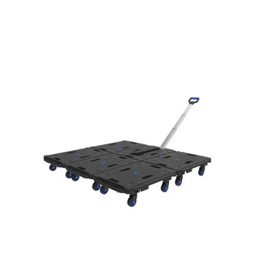 Plateau roulant 136 kg avec poignée télescopique et roues repliables – 600×450 mm