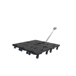 Plateau roulant 136 kg à roues repliables en polypropylène – 600×450 mm