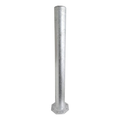 Poteau de protection acier galvanisé à chaud Ø90 mm à 270 mm sur platine