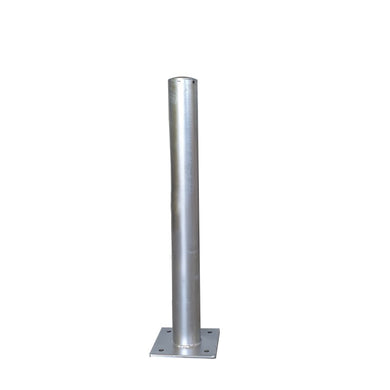 Poteau de protection acier galvanisé à chaud Ø90 mm à 270 mm sur platine