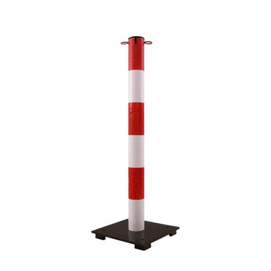 Poteau de balisage en acier avec base