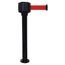 Poteau de guidage extérieur à base fixe – Boîtier étanche, sangle 10m/50mm, aluminium Ø80mm