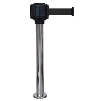 Poteau de guidage extérieur à base fixe – Boîtier étanche, sangle 10m/50mm, aluminium Ø80mm