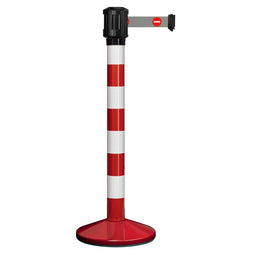 Poteau de guidage extérieur à sangle 4 m - Base lestée aluminium Ø80 mm