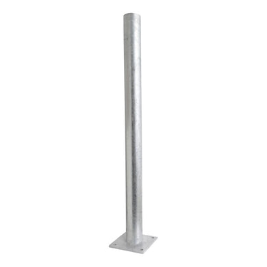 Poteau de protection acier galvanisé à chaud Ø90 mm à 270 mm sur platine