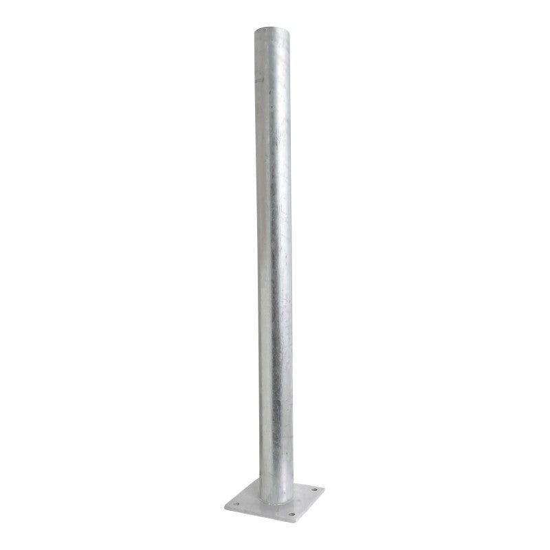 Poteau de protection acier galvanisé avec platine - 90mm