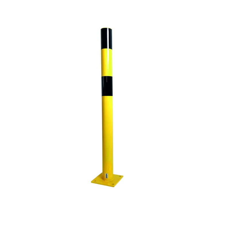 Poteau de protection acier avec platine - 90mm