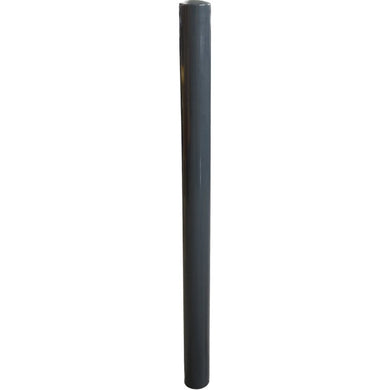 Poteau de protection acier galvanisé à sceller Ø76 mm - H 1 100 mm, noir/jaune