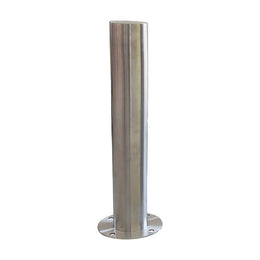 Poteau de protection inox 316 à fixer sur platine Ø 89 mm - 800 mm, bandes option