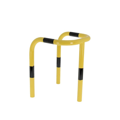 Étrier de protection d'angle noir jaune ø60mm à sceller