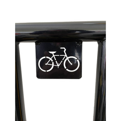 Épingle à vélo acier époxy – H 1 200 mm, vert ou noir, 2 places