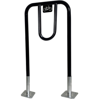 Épingle à vélo acier époxy – H 1 200 mm, vert ou noir, 2 places