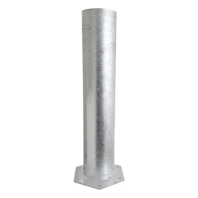 Poteau de protection acier galvanisé à chaud Ø90 mm à 270 mm sur platine