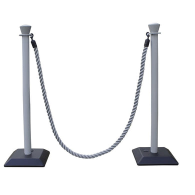 Kit 2 poteaux de guidage plastique ABS/polypropylène – Corde Ø30mm 2m incluse, base lestée béton