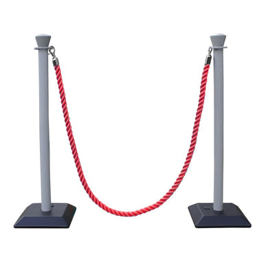 Kit 2 poteaux de guidage plastique ABS/polypropylène – Corde Ø30mm 2m incluse, base lestée béton