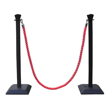 Kit 2 poteaux de guidage plastique ABS/polypropylène – Corde Ø30mm 2m incluse, base lestée béton
