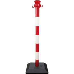 Poteau de balisage ABS en kit démontable – base à lester, multi-directions