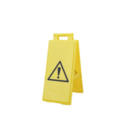 Chevalet de signalisation de danger en polypropylène jaune - 640 mm
