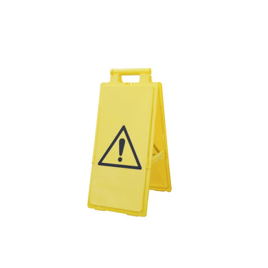 Chevalet de signalisation de danger en polypropylène jaune - 640 mm