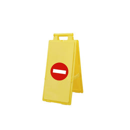 Chevalet de signalisation de danger en polypropylène jaune - 640 mm