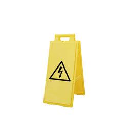 Chevalet de signalisation de danger en polypropylène jaune - 640 mm