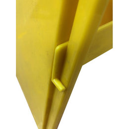 Chevalet de signalisation de danger en polypropylène jaune - 640 mm