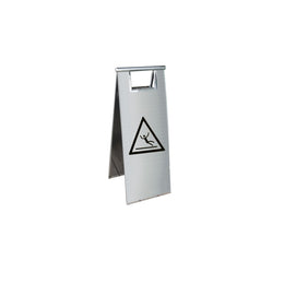Chevalet de signalisation de danger en acier inoxydable