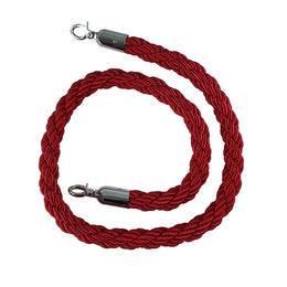 Cordon tressé polypropylène Ø30mm 2m – Mousqueton acier laitonné pour poteaux de guidage