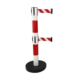 Poteau de guidage intérieur à double sangle 4m – 2 sangles simultanées Ø75mm, base lestée