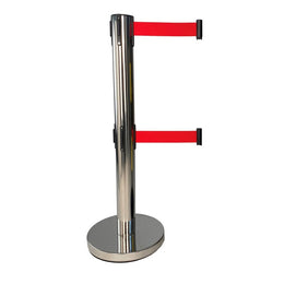 Poteau de guidage intérieur à double sangle 4m – 2 sangles simultanées Ø75mm, base lestée