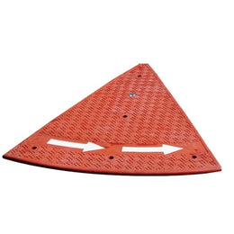 Rond-point caoutchouc 8 éléments - Ø 3 000 mm, H de liaison inclus, flèches réfléchissantes