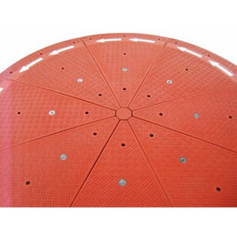 Rond-point caoutchouc 8 éléments - Ø 3 000 mm, H de liaison inclus, flèches réfléchissantes
