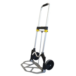 Diable de manutention pliable en aluminium – Roues 135 mm et bavette 210×380 mm