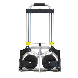 Diable de manutention pliable en aluminium – Roues 135 mm et bavette 210×380 mm