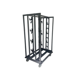 Chariot de transport pour 16 poteaux tubes 75–80mm – acier laqué, roues 125mm