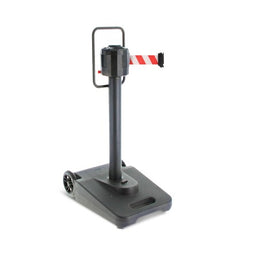 Chariot de délimitation à sangle grande longueur – 1 ou 2 sangles, 15m ou 20m, rouge/blanc ou noir/jaune