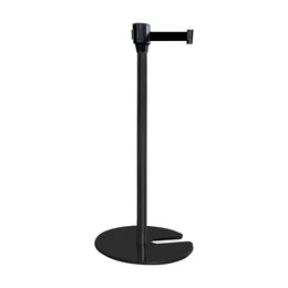 Poteau de guidage musée à sangle fine – Hauteur 600 ou 900mm, base lestée, sangle 30mm