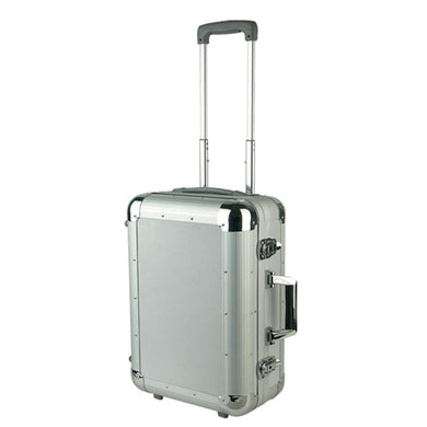 Mallette aluminium avec roulettes et poignée télescopique - 2 formats, charge max 15 kg