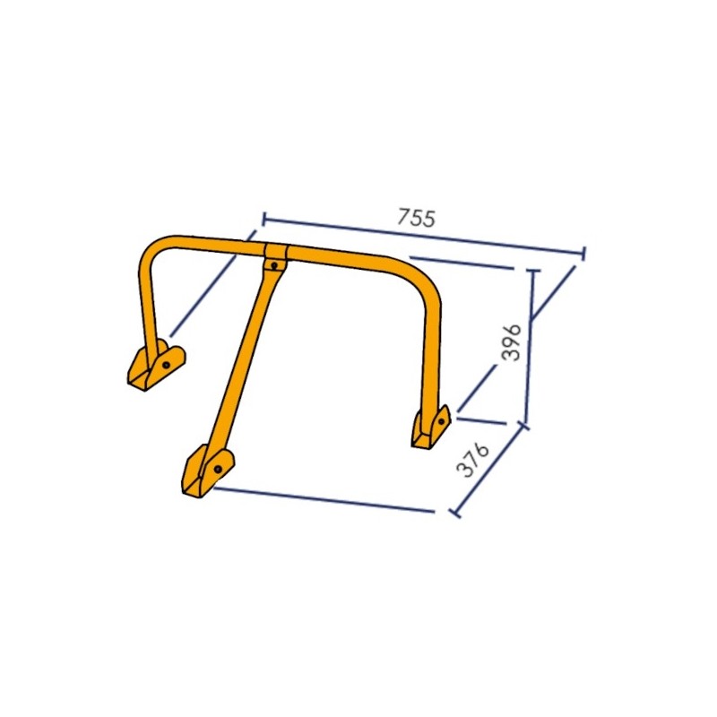 Arceau de parking avec cadenas
