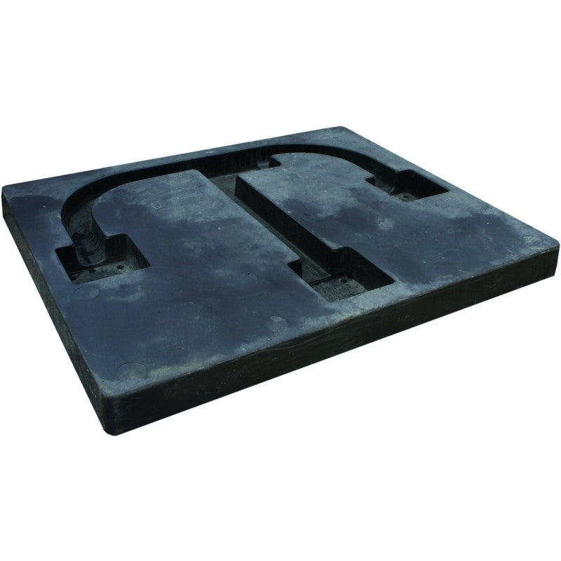 Base en caoutchouc pour arceau de parking