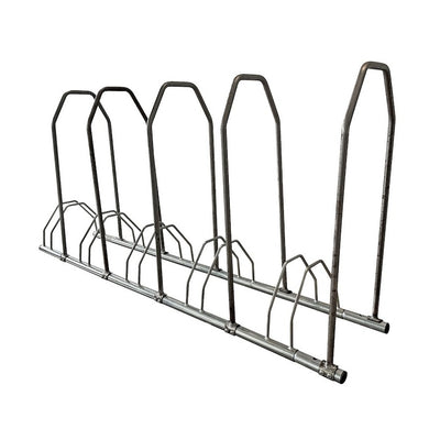 Rack à vélo 5 places avec arceaux – Acier galvanisé, 1 400 × 317 × 703 mm