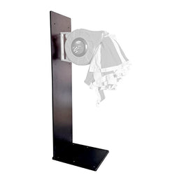 Support de sol acier pour enrouleur à bandeau de signalisation - hauteur 1 400 mm, 6 trous