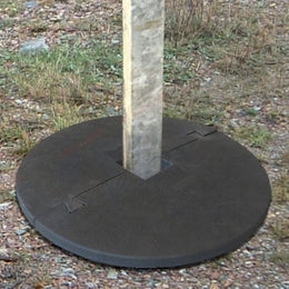 Tapis anti-herbe pour poteau en caoutchouc
