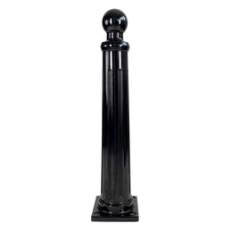 Poteau à mémoire de forme design tête boule Ø 167 mm noir - platine 212×212, 900 mm