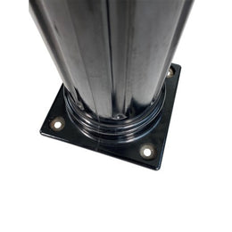 Poteau à mémoire de forme design tête boule Ø 167 mm noir - platine 212×212, 900 mm