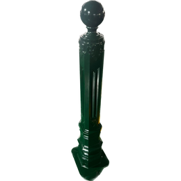 Poteau à mémoire de forme MIDI carré tête boule - hauteur 1 160 mm, section carrée