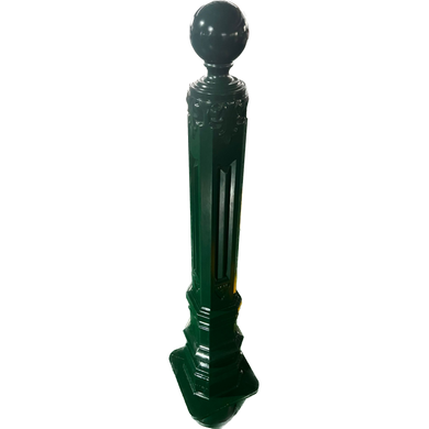 Poteau à mémoire de forme MIDI carré tête boule - hauteur 1 160 mm, section carrée