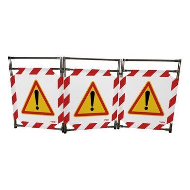 Barrière d'intervention 3 panneaux – PVC ou Inox 304, H. 1 000 ou 1 800 mm